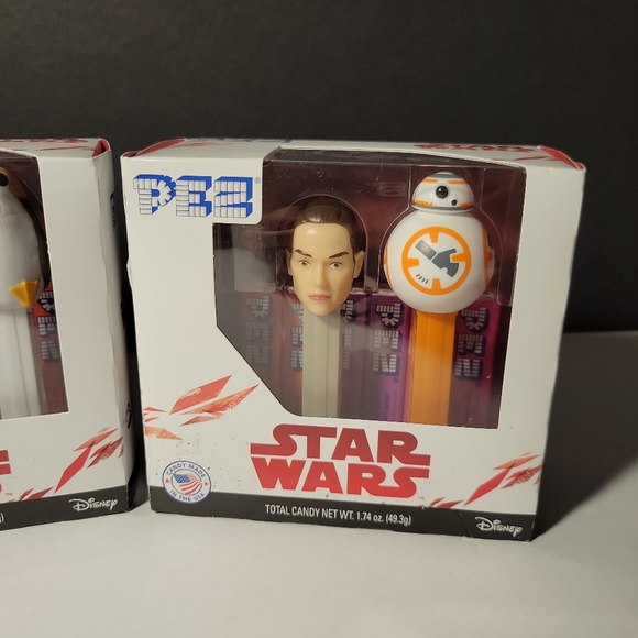 Star Wars 4 Piece PEZ Collectors Set NEW BB8 Chewbacca Rey Disney - Picture 2 of 8